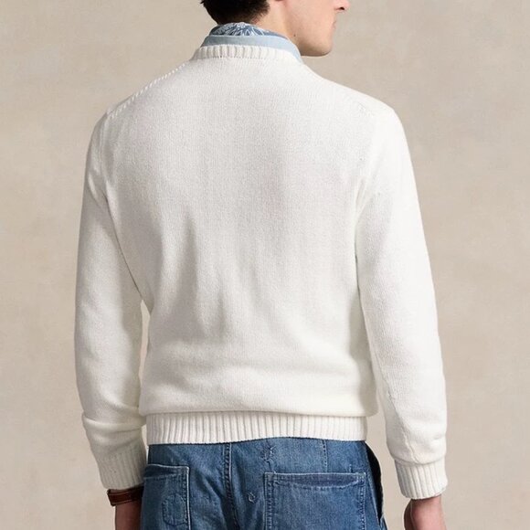 Polo Ralph Lauren Two bear pattern cotton men's knit sweater - Picture 2 of 10